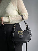 Сумка женская из эко-кожи Pinko Mini Brioche Bag Hobo Black