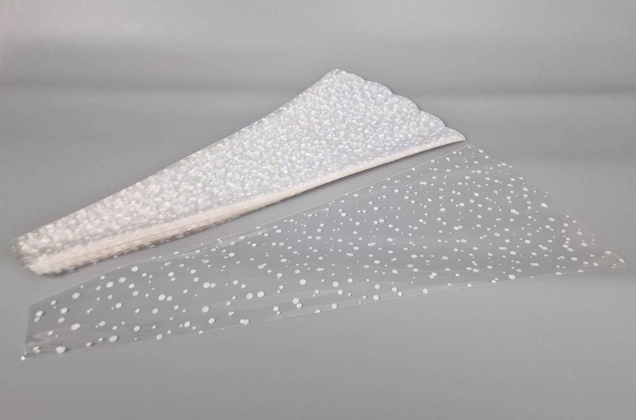 Конусні пакети для квітів з візерунком h60/6низ/29верх(100 шт) візерунок 165 (1) (100 шт.), фото 1