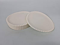 Бумажная тарелка с ламинацией 100шт диаметр 225мм (1 пачка)