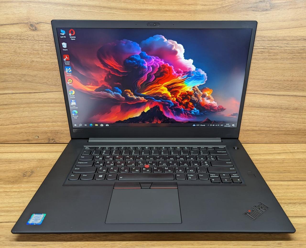 Б/в Ноутбук ноутбук Lenovo ThinkPad P1 15.6" 1920x1080| Core i7-8850H| 32 GB RAM| 512 GB SSD| Quadro P1000 4GB