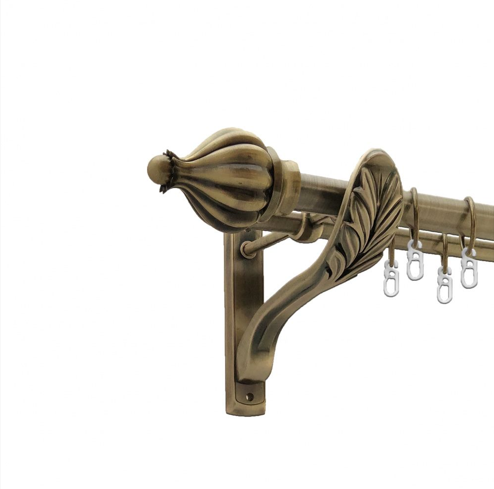 Карниз кований для штор подвійний антик ретро Таджа 25мм х 16мм діаметр гладка комплект, фото 1