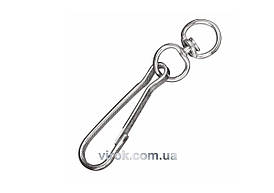 Карабін пружинний з вертлюгом гальванічний №100
