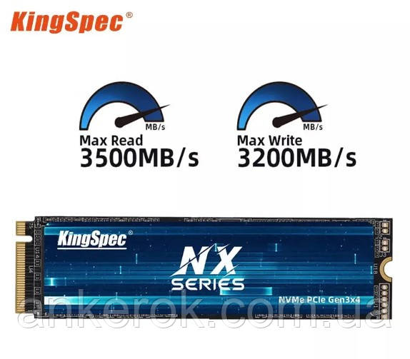 SSD накопитель KingSpec NX 2TB (PCIe Gen3x4 M.2 NVME 2280)