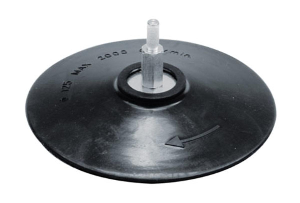 Круг-насадка шліфувальна VOREL з липучкою : Ø-125мм HEX(6-гран. хвостовик)  [12/120]