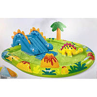 Детский надувной игровой центр с душем "Динопарк" Intex 57166