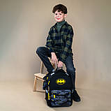 Рюкзак шкільний Kite Education DC Comics Batman 39х29х14.5 см, 15, л чорний (DC24-770M), фото 9