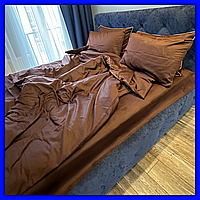 Роскошное однотонное сатиновое постельное белье, качественное очень красивое постельное белье сатин делюкс Семейный