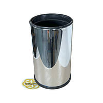 Зносостійке відро для сміття 16Л без кришки, нержавіюча сталь, хром VINKS, фото 3