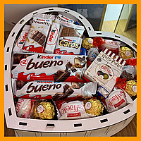 Шоколадные подарочные наборы Kinder Сердечный Kinder Box, набор для близких девушек на праздник в подарок