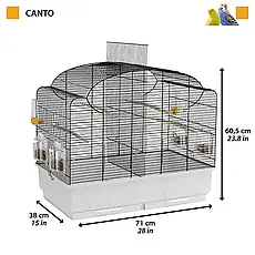 Клітка для канарок попуг і маленьких екзотичних птахів Ferplast CANTO 71 х 38 х в 60,5 см, фото 2