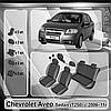 Чохли сидінь Chevrolet Aveo 2006-2012/ ZAZ VIDA "АвтоСвіт" повний комплект, чорні із сірою вставкою, фото 6