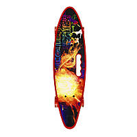 Toys Пенні борд "Fireball" 24" Bambi SC20523 з ручкою, PU колеса зі світлом