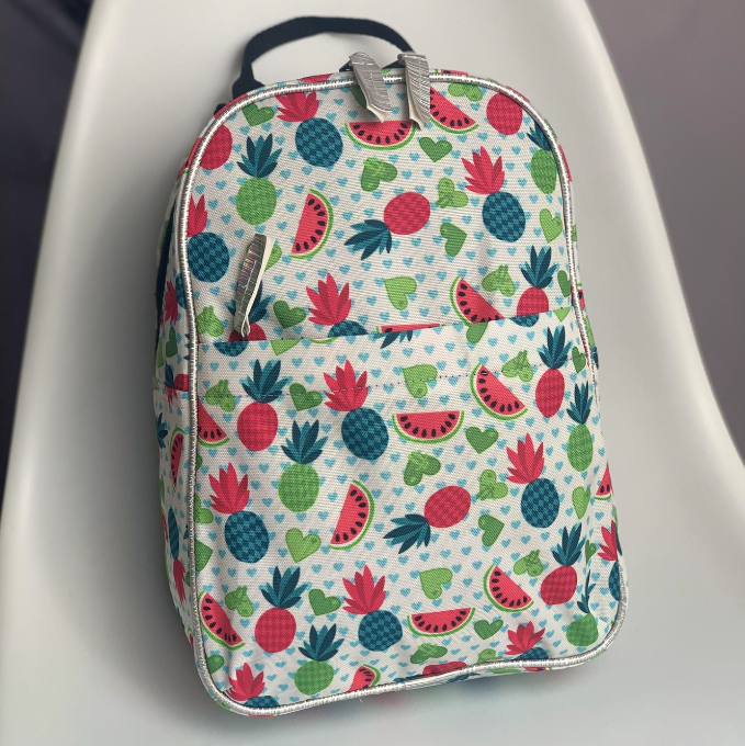 Рюкзак міні дитячий для дівчаток літній з принтом кавун зі світловідбивачами