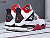 Чоловічі кросівки Nike Air Jordan 4 Retro Fire Red (Червоні з білим) Взуття Найк Аір Джордан 4 Ретро Ред високі шкіра, фото 3