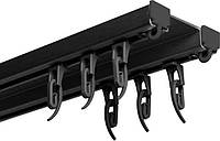 Карниз стельовий Orvit DS подвійний посилений алюмінієвий 300 см чорний