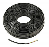 Кабель телефонний Cablexpert TC1000S-100M-B 100 м. 2 пари, плоский, литий, чорний колір