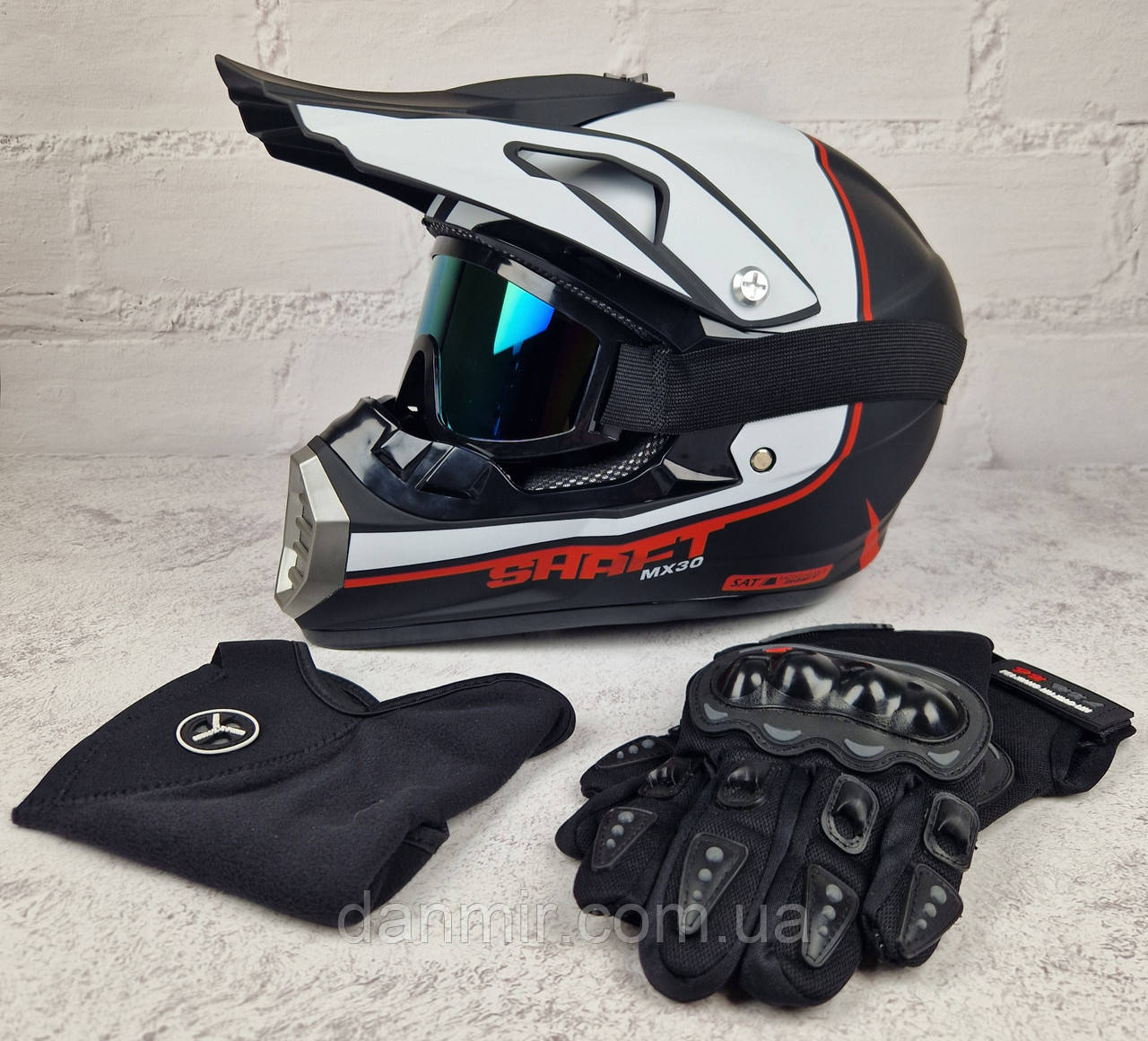 Мотошолом Ендуро H913S для мотокросу або квадроцикла + КОМПЛЕКТ у Подарунок (Окуляри, Рукавички, Балаклава), фото 1