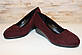 Туфлі жіночі бордові замшеві на танкетці Т1780, фото 6
