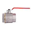 Кран кульовий прямий SOLOMON 3″ ВВ PN40 латунний нікельований (B1001), фото 2