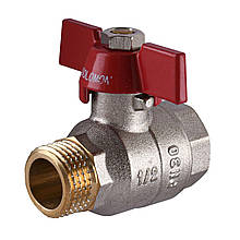 Кран кульовий прямий SOLOMON 1/2″ ВН PN30 латунний компактний B1015