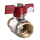 Кран кульовий прямий SOLOMON 1/2″ ВН PN30 латунний компактний B1015, фото 2