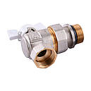 Кран кульовий кутовий з американкою Q PROFESSIONAL 3/4″ PN40 антипротікання QP004, фото 3