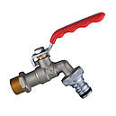 Кран кульовий поливальний Q PROFESSIONAL 1/2″ з конектором і штуцером NV-QP155, фото 2