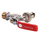 Кран кульовий поливальний Q PROFESSIONAL 1/2″ з конектором і штуцером NV-QP155, фото 4