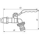 Кран кульовий поливальний Q PROFESSIONAL 1/2″ з конектором і штуцером NV-QP155, фото 5