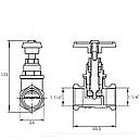 Кран ХВ вентильний прямий латунний 1 1/4<unk> ВР х 1 1/4<unk> ВР литийний Б1127А VA, фото 2