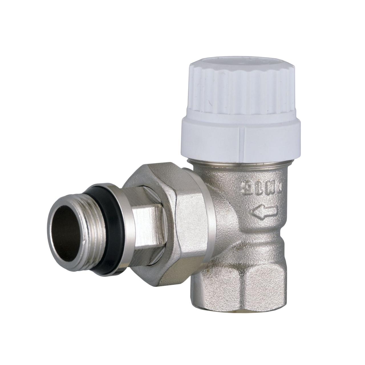 Кран радіаторний кутовий Q PROFESSIONAL 1/2<unk> NV-QP5007 під ключ з ущільнювачем