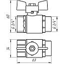 Кран кульовий для води Q PROFESSIONAL 3/4″ PN 40 внутрішній-зовнішній QP152, фото 4