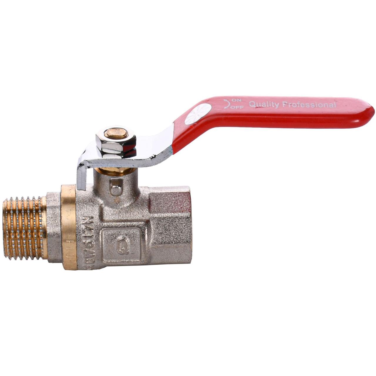 Кран кульовий для води Q PROFESSIONAL 1/2″ PN 40 внутрішній-зовнішній QP152, фото 1