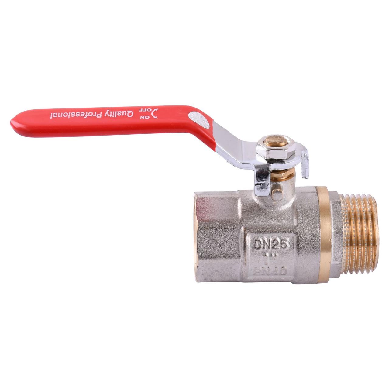 Кран кульовий для води Q PROFESSIONAL 1″ PN 40 внутрішній-зовнішній QP152, фото 1