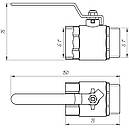 Кран кульовий для води Q PROFESSIONAL 1″ PN 40 внутрішній-зовнішній QP152, фото 5