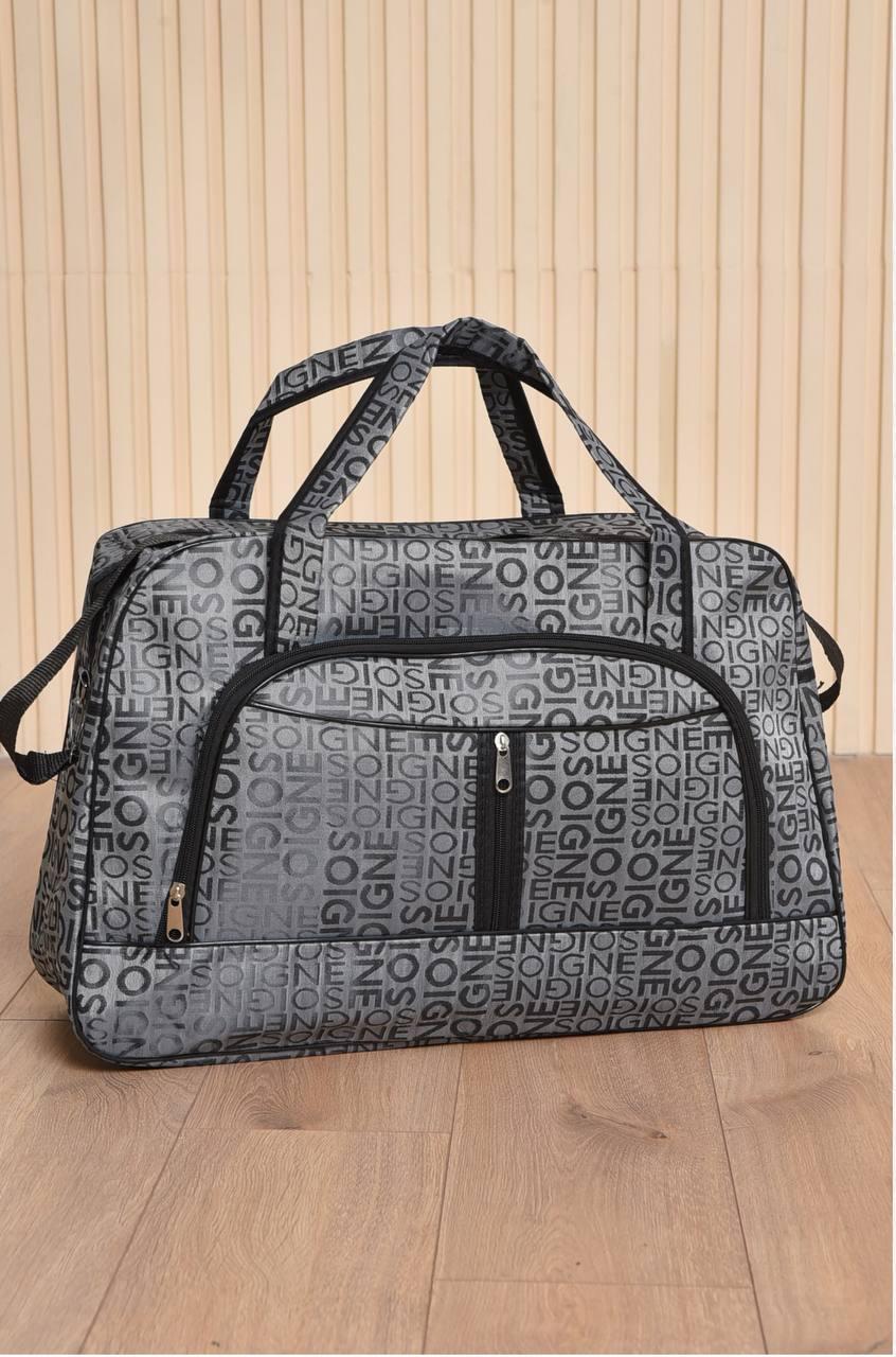 Сумка дорожня розмір 55*32*15 см сіра