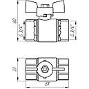 Кран кульовий для води Q PROFESSIONAL DN 3/4" (PN 40) внутрішній-внутрішній QP151, фото 4