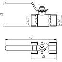 Кран кульовий для води Q PROFESSIONAL DN 1/2" (PN 40) внутрішній-внутрішній QP151, фото 4