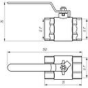 Кран кульовий для води Q PROFESSIONAL DN 1" (PN 40) внутрішній-внутрішній QP151, фото 4