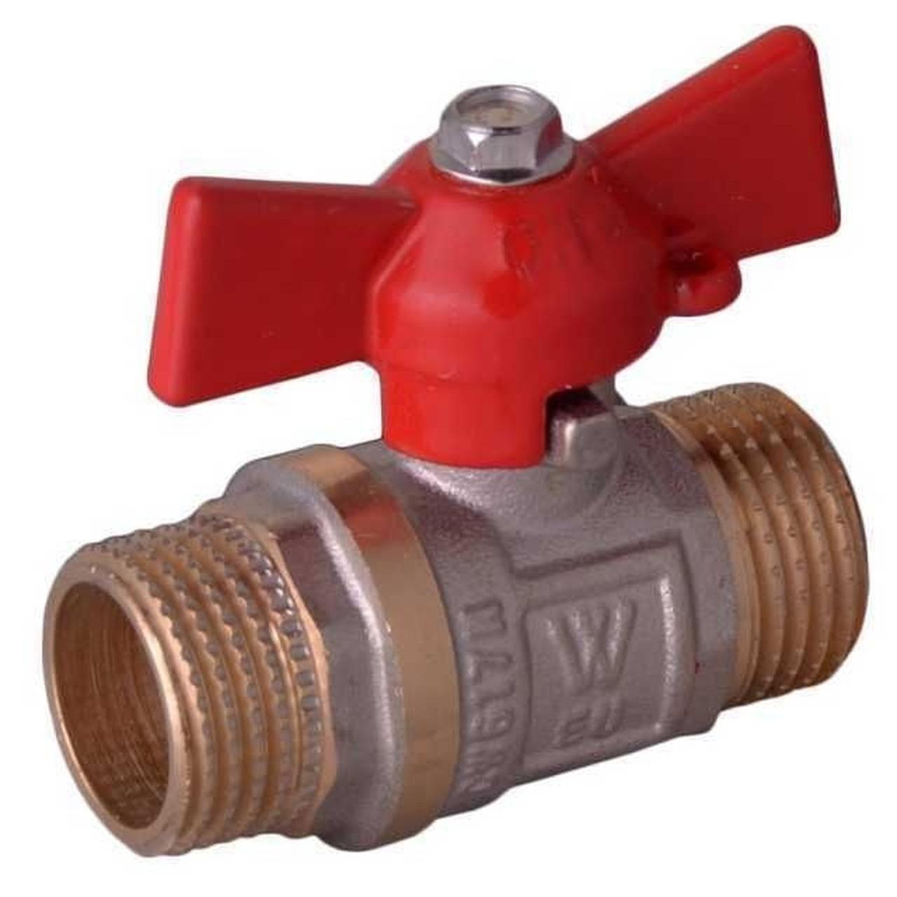Кран кульовий для води Water Valve DN 1/2" (PN 40) зовнішній-зовнішній Q022, фото 1