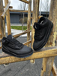 ЗИМОВІ Кросівки Nike Jordan, чорні з хутром