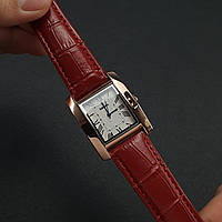 Женские классические наручные часы с кожаным ремешком Skmei 1085 RD