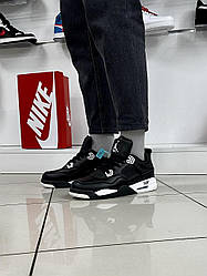 ЗИМОВІ КРОСІВКИ Nike Air Jordan 4 Retro (black / white)