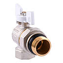 Кран кульовий кутовий з американкою Q PROFESSIONAL 1″ PN40 антипротікання QP004, фото 2