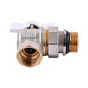 Кран кульовий кутовий з американкою Q PROFESSIONAL 1″ PN40 антипротікання QP004, фото 3