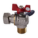 Кран кутовий з накидною гайкою SOLOMON 3/4″ ВН PN40 латунний 160402, фото 2