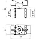 Кран кульовий для води Q PROFESSIONAL DN 1/2" (PN 40) зовнішній-зовнішній QP153, фото 4