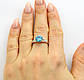 Кільце З Цирконами Блакитними, фото 5