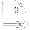 Кран кульовий латунний Q PROFESSIONAL 11/4″ PN 40 внутрішній-зовнішній QP152, фото 4