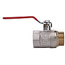 Кран кульовий латунний Q PROFESSIONAL 1 1/2″ PN 40 внутрішній-зовнішній QP152, фото 2